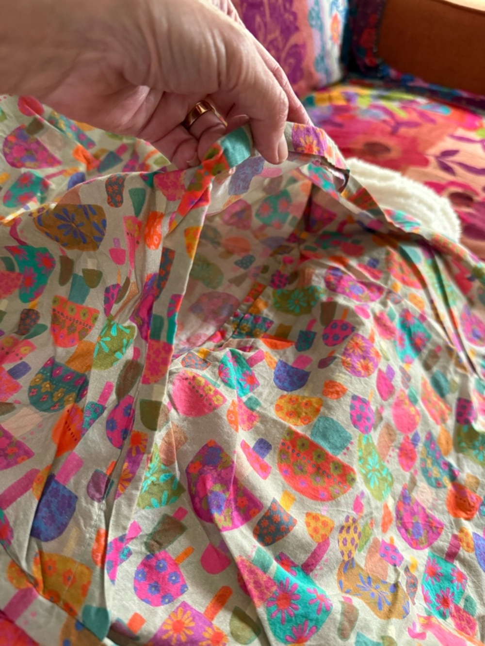 NATURAL LIFE Whimsical Mushroom Print (2) King Size Pillow Cases - Picture 2 of 3